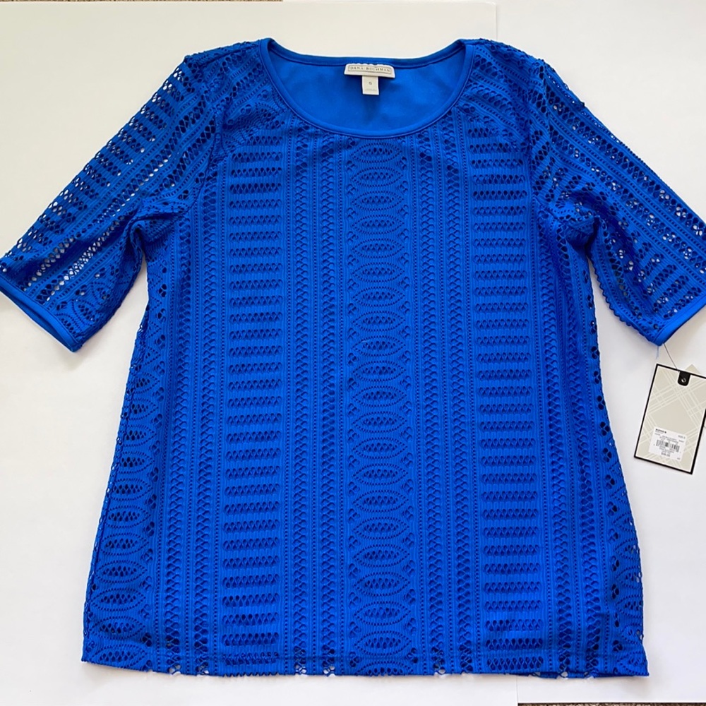 Dana Buchman Women’s Lace Overlay Top - Size S NWT